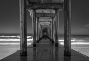 1st PrizeOpen Mono In Class 2 By Kathy Keller For Dark Skies Over Iconic Scripps Pier MAR-2023